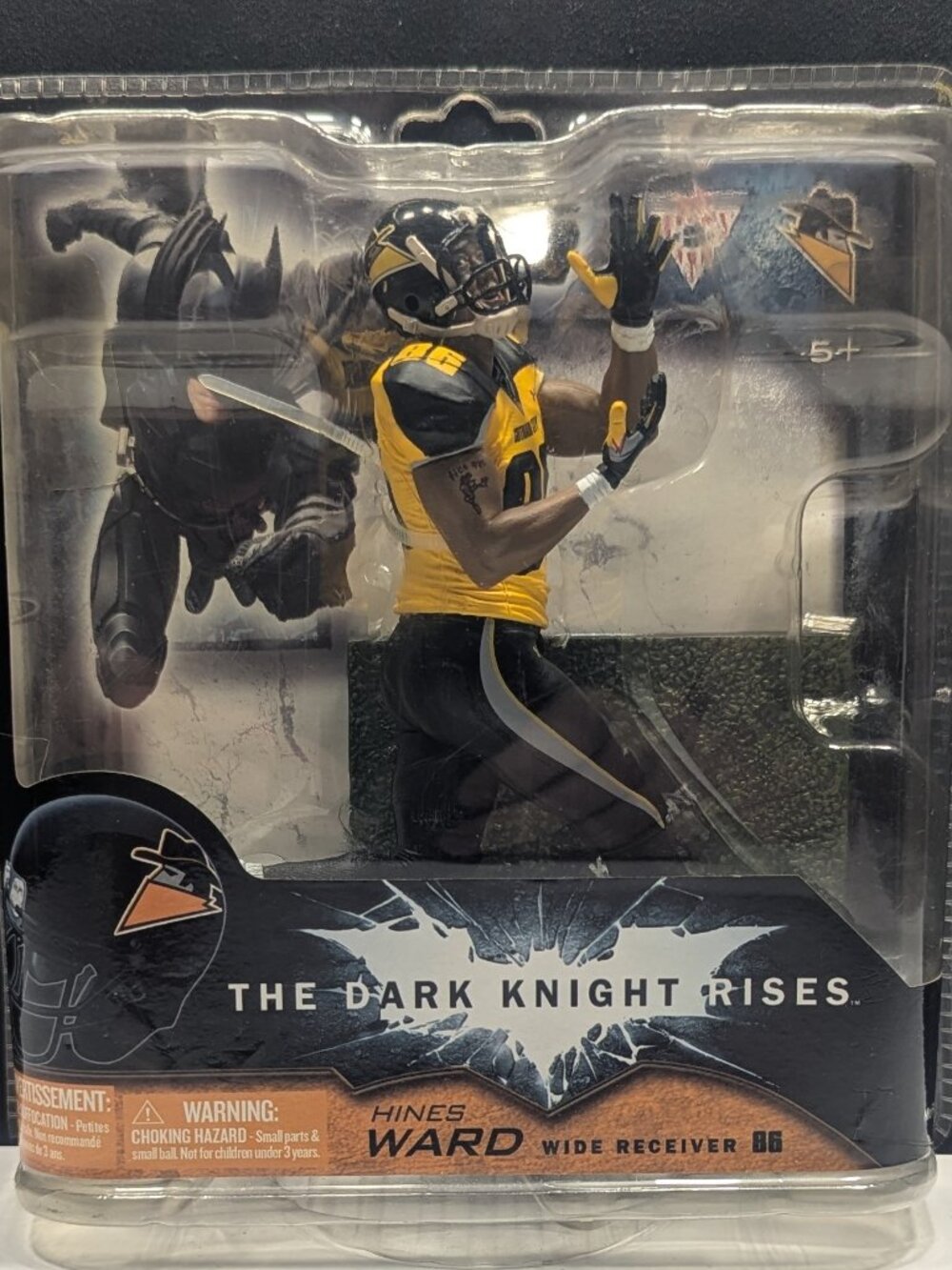 New McFarlane Hines Ward The Dark Knight Rises Football # 86 Special Edition.